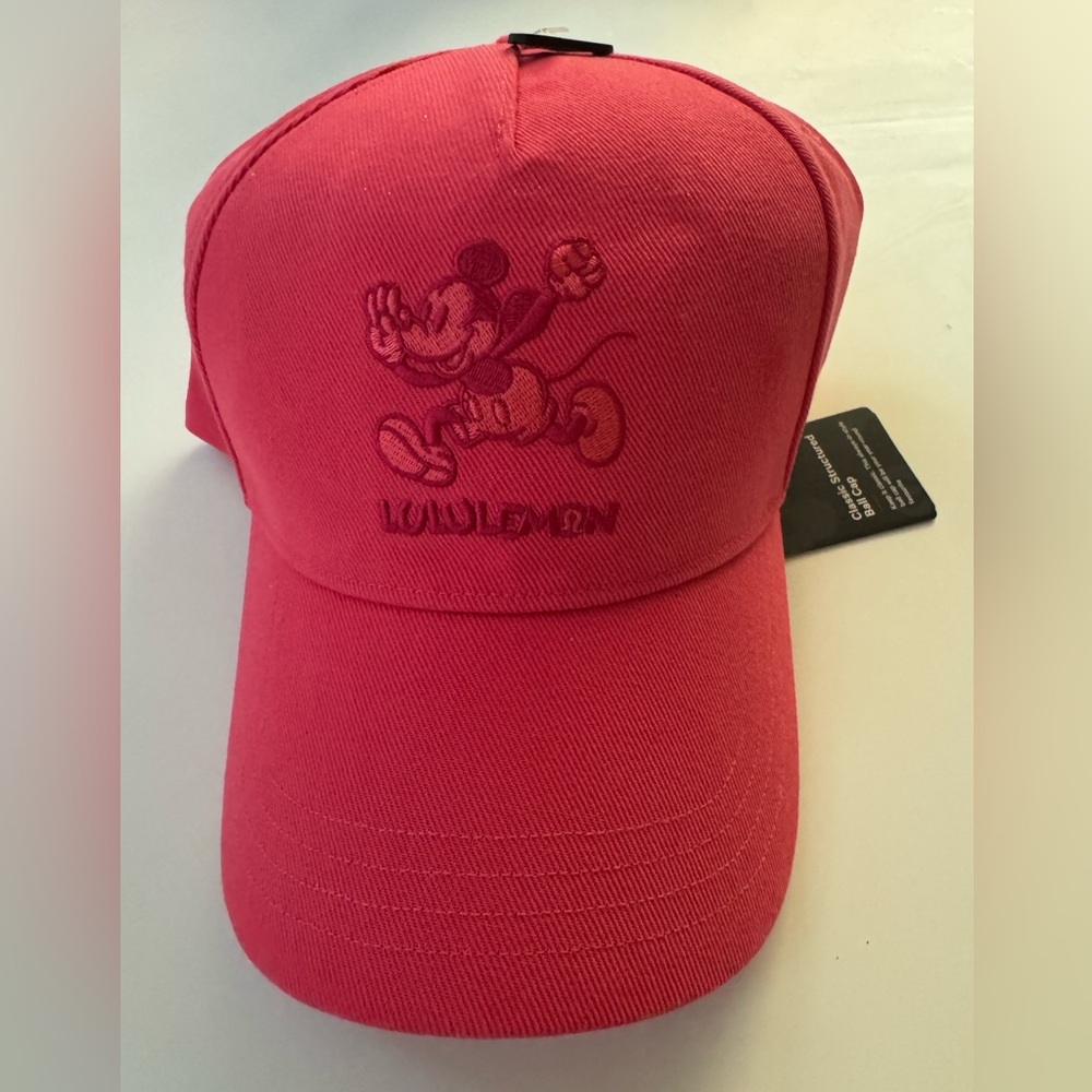 NWT Lululemon and Disney collab classic pink baseball hat S/M